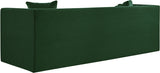 Everett Chenille Fabric Sofa in Green from Meridian - Luna Furniture