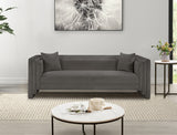 Everett Chenille Fabric Sofa in Grey from Meridian - Luna Furniture