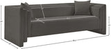 Everett Chenille Fabric Sofa in Grey from Meridian - Luna Furniture