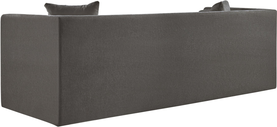 Everett Chenille Fabric Sofa in Grey from Meridian - Luna Furniture