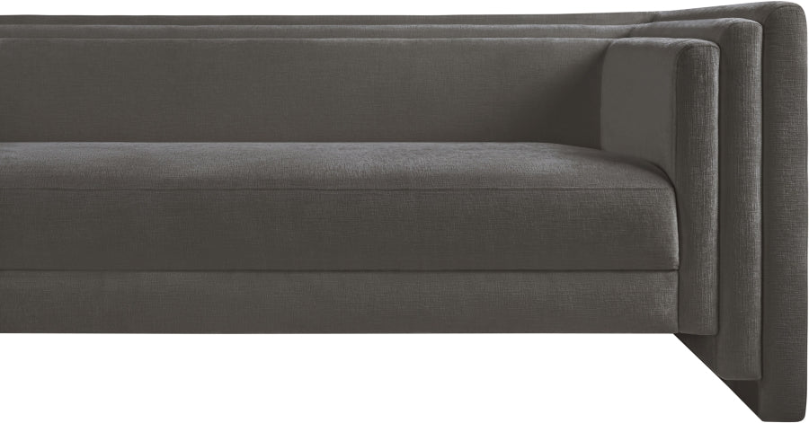 Everett Chenille Fabric Sofa in Grey from Meridian - Luna Furniture