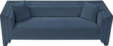 Everett Chenille Fabric Sofa in Light Blue from Meridian - Luna Furniture