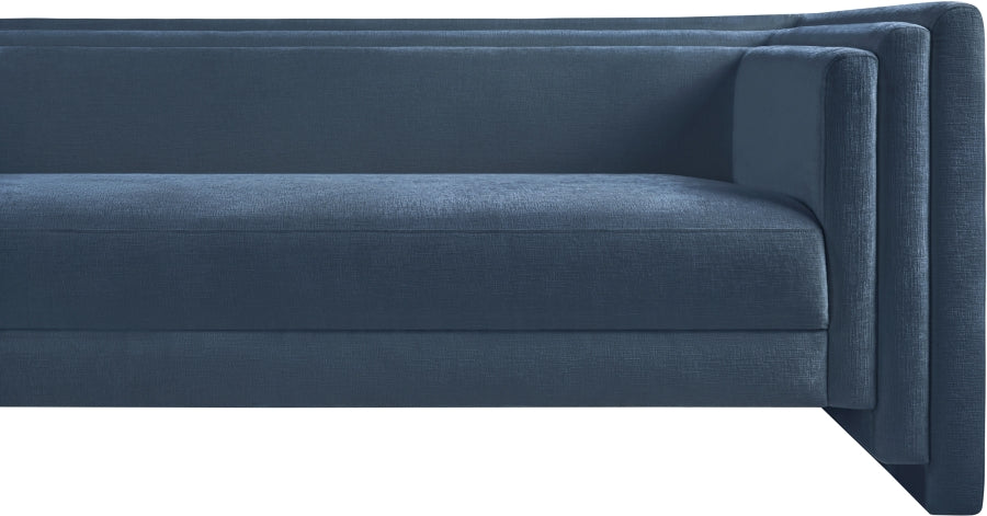 Everett Chenille Fabric Sofa in Light Blue from Meridian - Luna Furniture