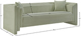 Everett Chenille Fabric Sofa in Mint from Meridian - Luna Furniture