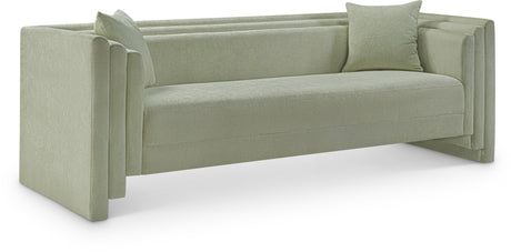 Everett Chenille Fabric Sofa in Mint from Meridian - Luna Furniture