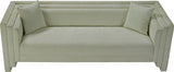 Everett Chenille Fabric Sofa in Mint from Meridian - Luna Furniture