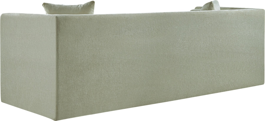 Everett Chenille Fabric Sofa in Mint from Meridian - Luna Furniture