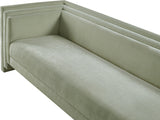 Everett Chenille Fabric Sofa in Mint from Meridian - Luna Furniture