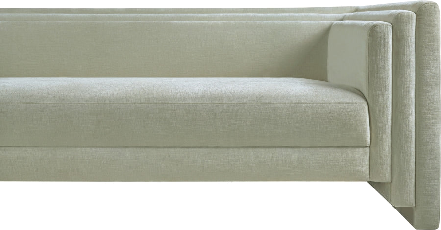 Everett Chenille Fabric Sofa in Mint from Meridian - Luna Furniture