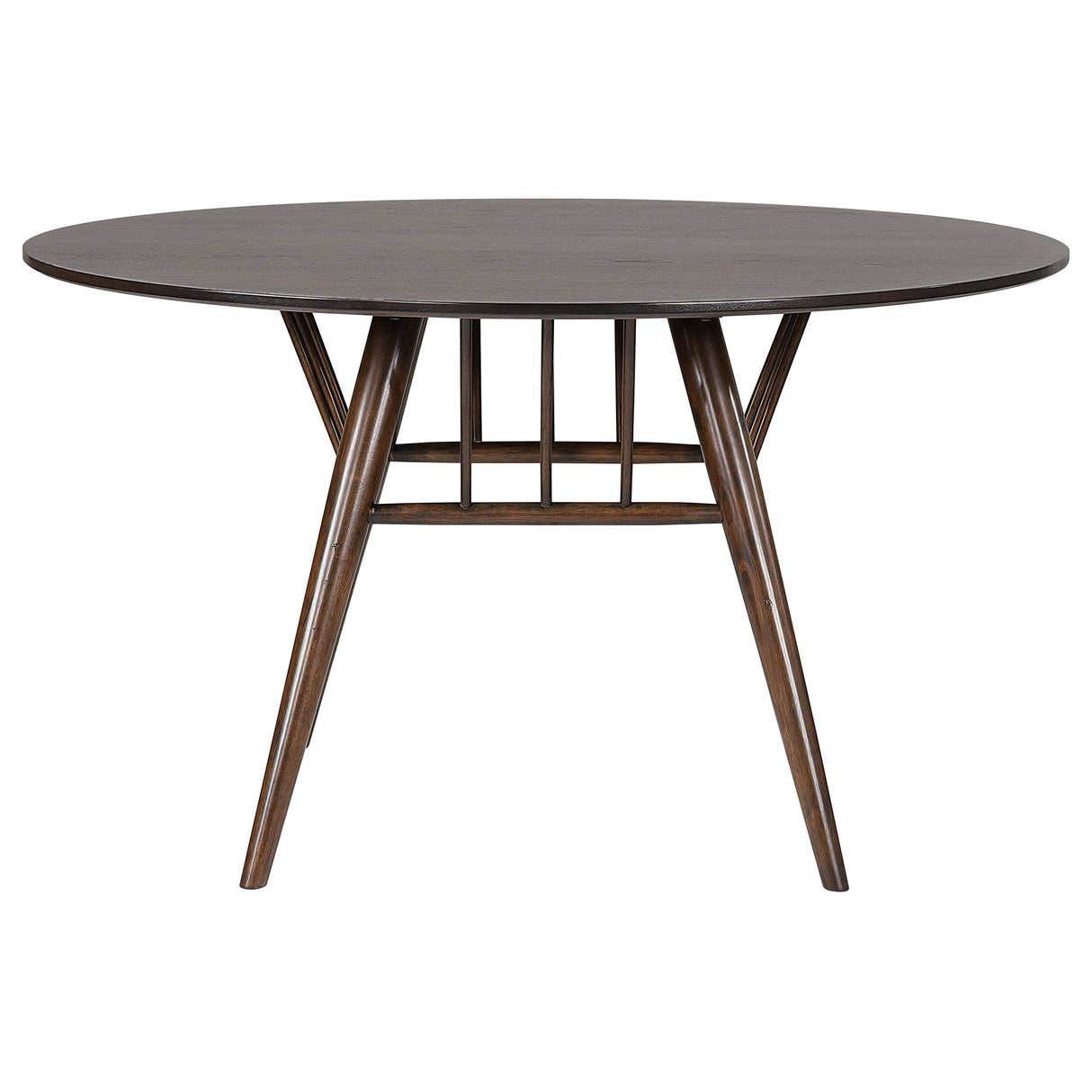 Everton Round 53-inch Wood Dining Table Walnut from Coaster - Luna Furniture