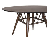 Everton Round 53-inch Wood Dining Table Walnut from Coaster - Luna Furniture