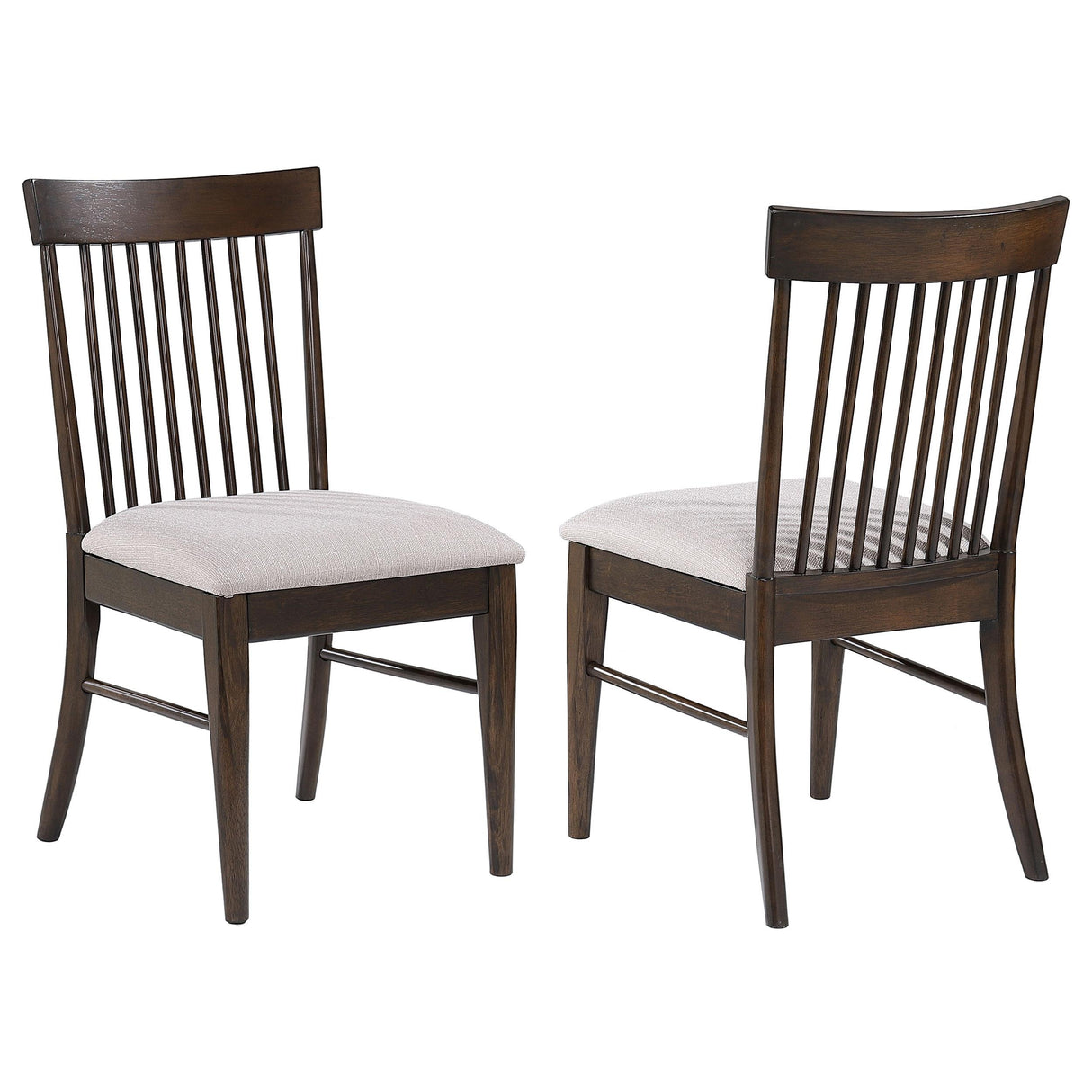 Everton Slat Back Dining Side Chair Walnut (Set of 2) from Coaster - Luna Furniture