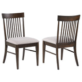 Everton Slat Back Dining Side Chair Walnut (Set of 2) from Coaster - Luna Furniture