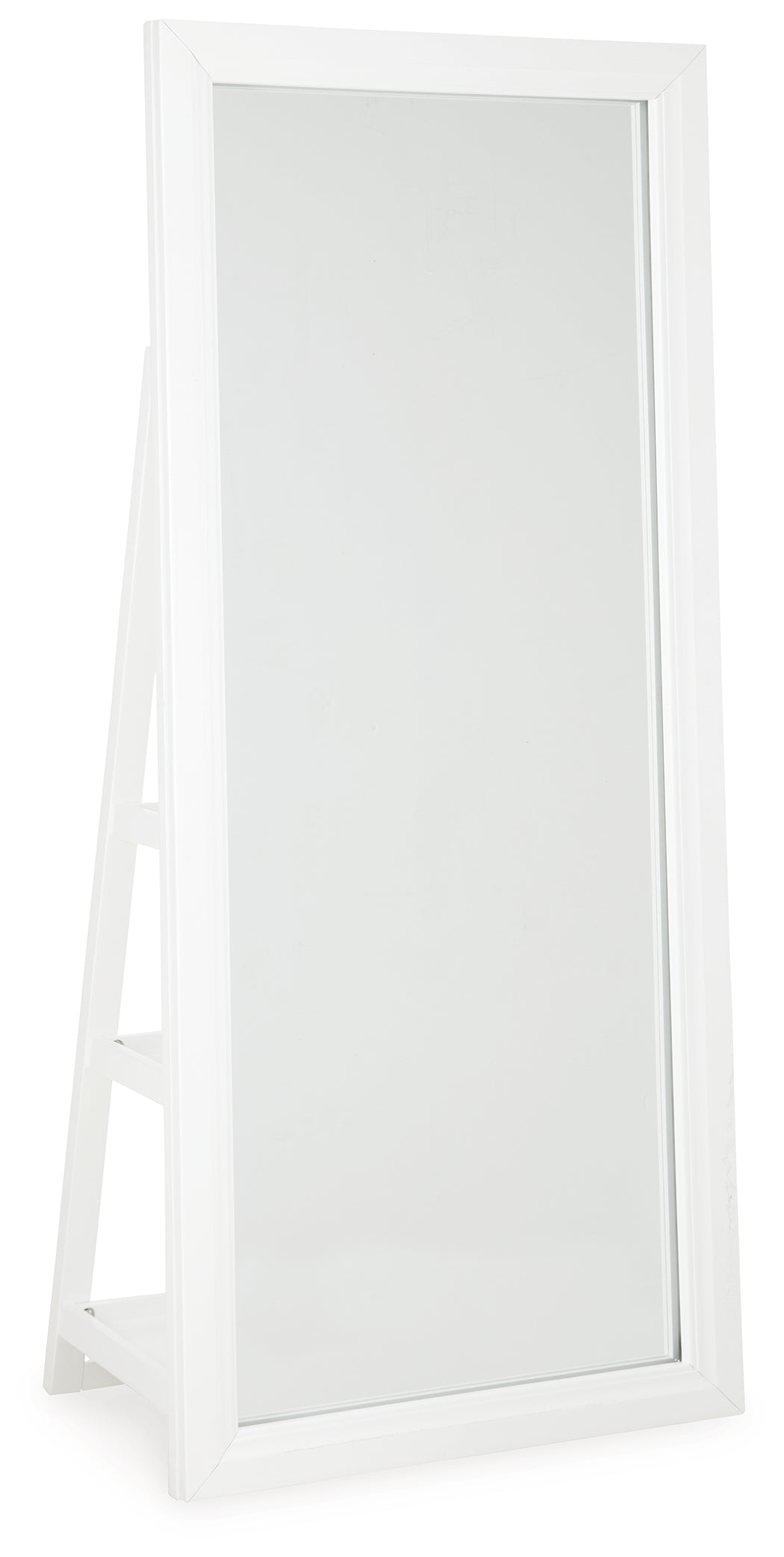 Evesen White Floor Standing Mirror/Storage - A8010383