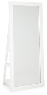 Evesen White Floor Standing Mirror/Storage - A8010383