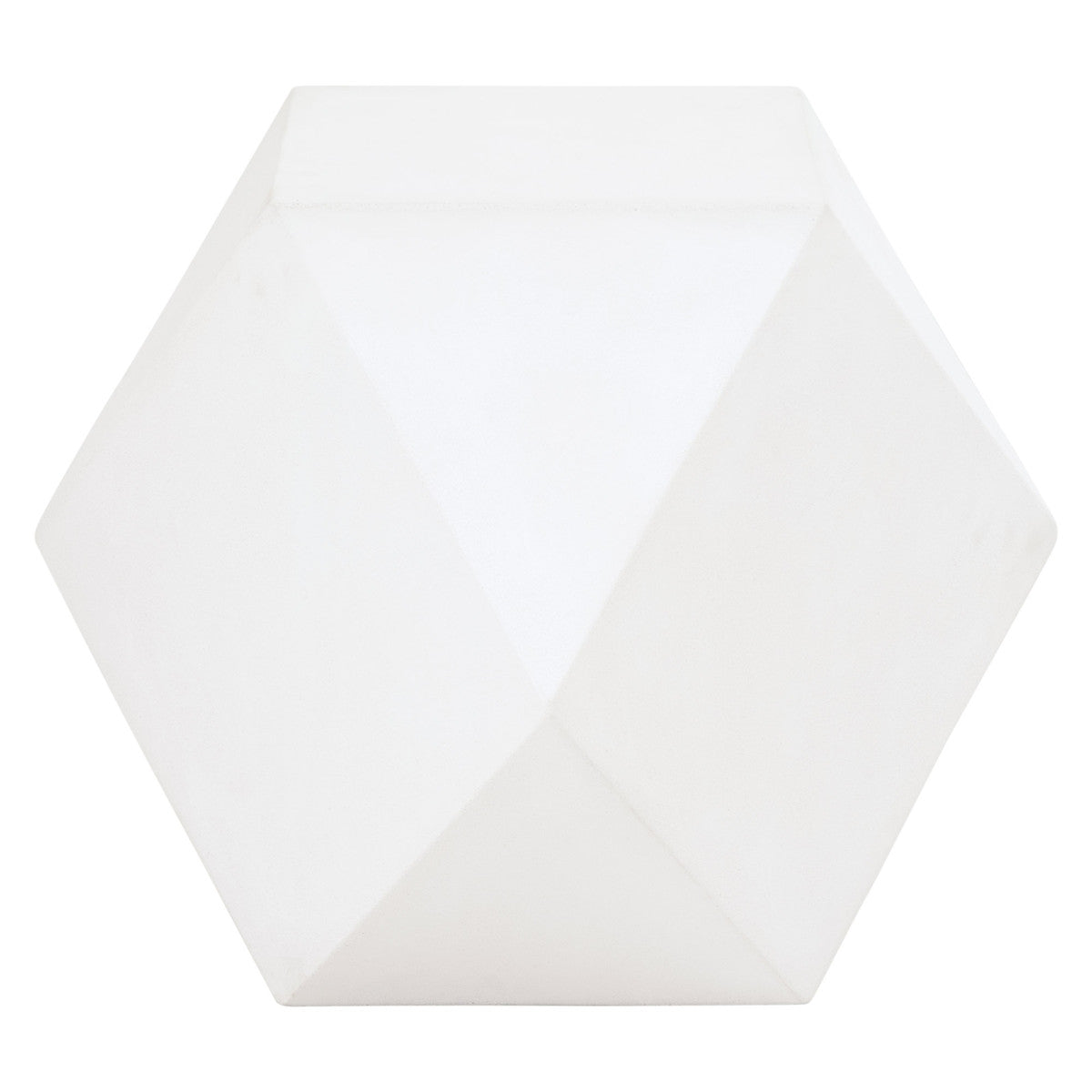 Facet Accent Table in Ivory Concrete - 4613.IVO