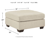 Falkirk 2-Piece Sectional with Ottoman in Parchment - PKG011019