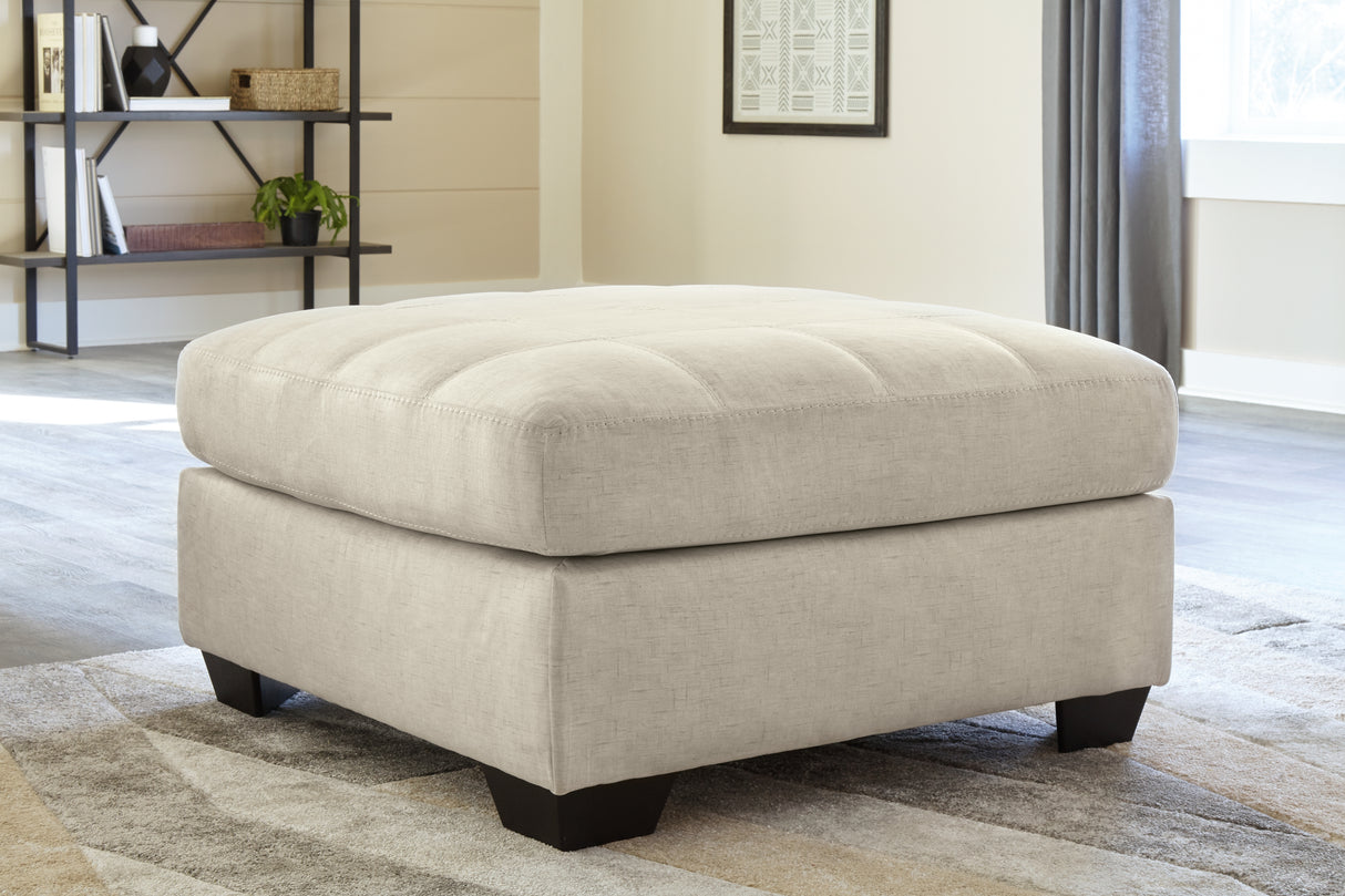 Falkirk 2-Piece Sectional with Ottoman in Parchment - PKG011019