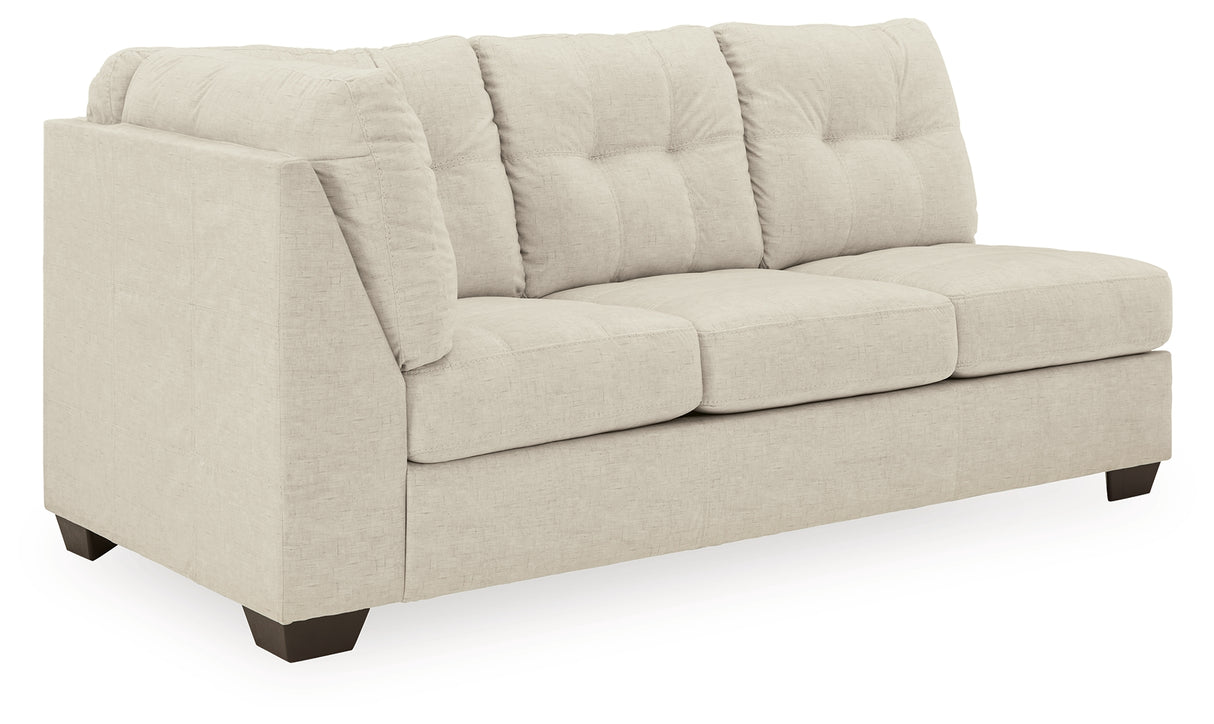 Falkirk 2-Piece Sectional with Ottoman in Parchment - PKG011019