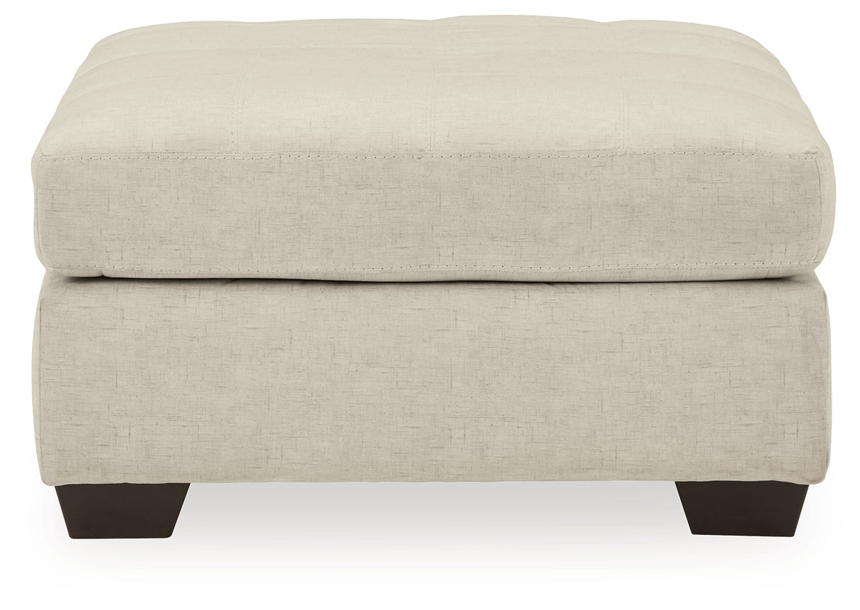 Falkirk 2-Piece Sectional with Ottoman in Parchment - PKG011019