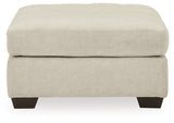 Falkirk 2-Piece Sectional with Ottoman in Parchment - PKG011019