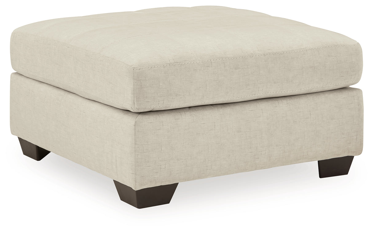 Falkirk 2-Piece Sectional with Ottoman in Parchment - PKG011019