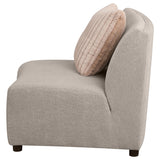 Fayette Upholstered Armless Chair Greige - 504924