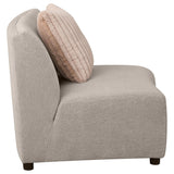 Fayette Upholstered Armless Chair Greige - 504924