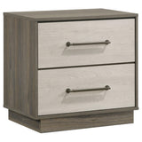 Fenwick 2-drawer Nightstand Bedside Table Grey Oak from Coaster - Luna Furniture