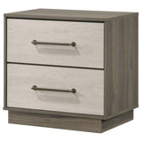 Fenwick 2-drawer Nightstand Bedside Table Grey Oak from Coaster - Luna Furniture