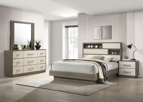 Fenwick Grey Oak 4-Piece Queen Bedroom Set from Coaster - Luna Furniture