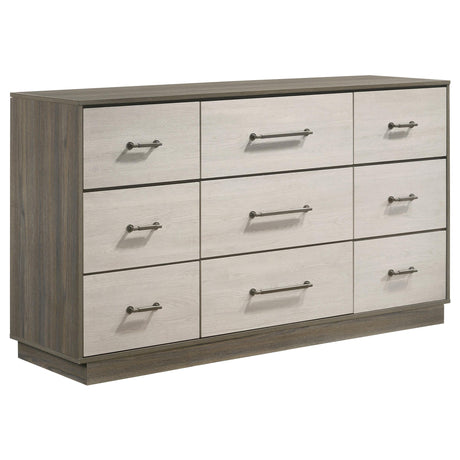 Fenwick 9-drawer Dresser Grey Oak from Coaster - Luna Furniture