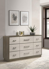 Fenwick 9-drawer Dresser Grey Oak from Coaster - Luna Furniture