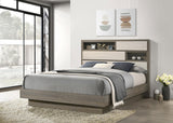 Fenwick Eastern King Bed Bookcase Headboard Grey Oak from Coaster - Luna Furniture