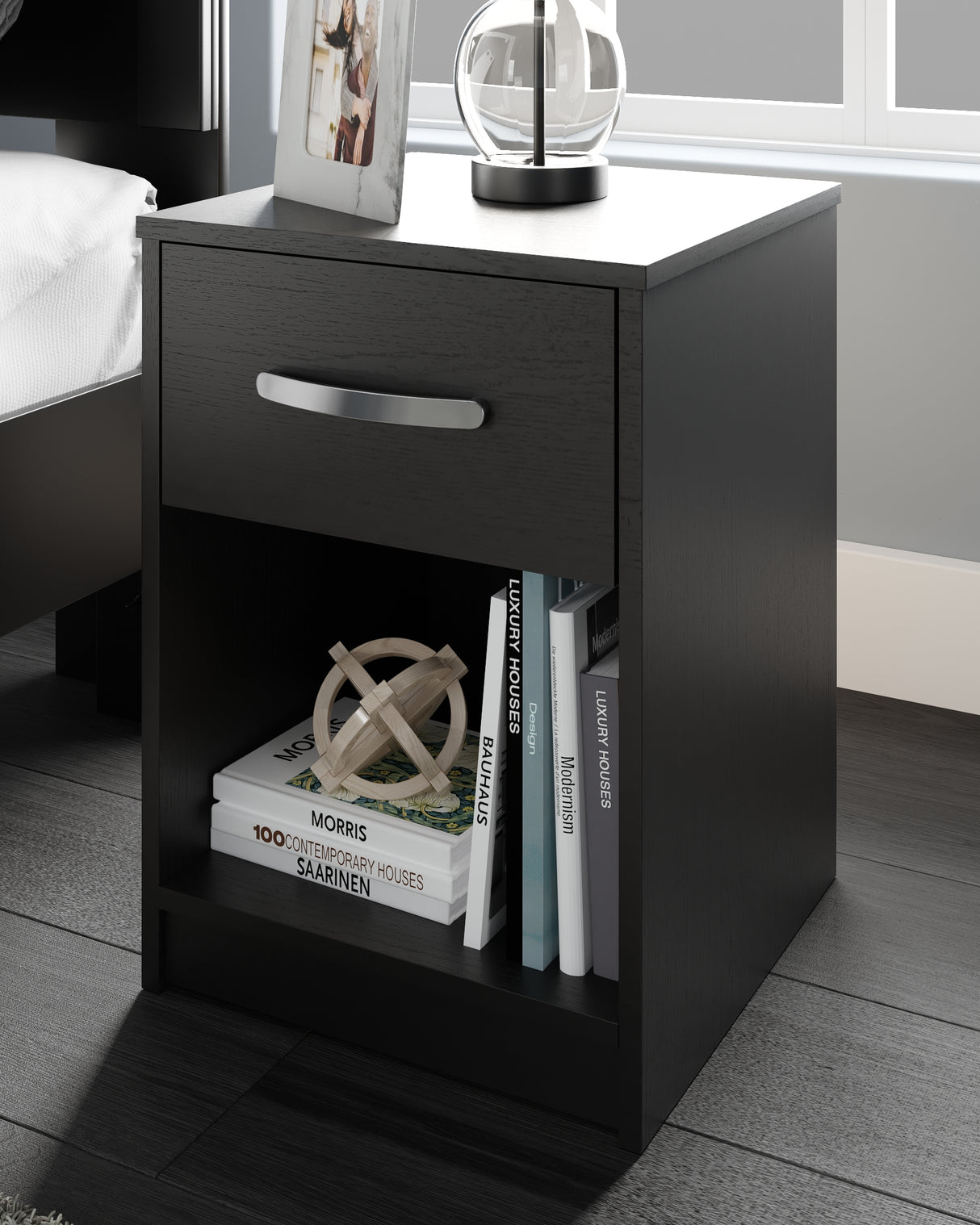 Finch Black Nightstand - EB3392-191