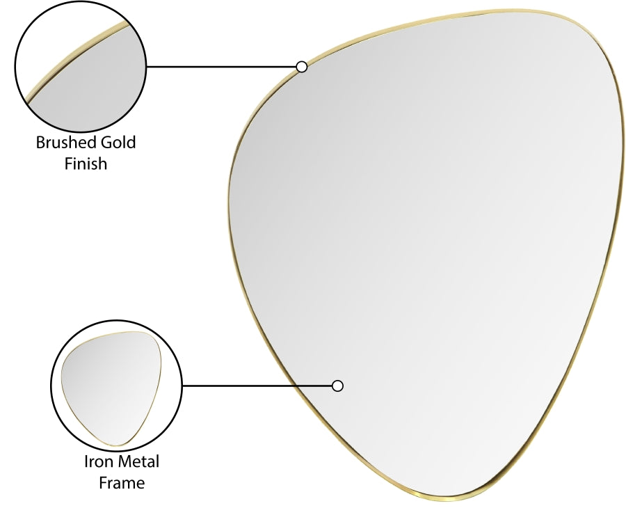 Finch Mirror in Gold from Meridian - Luna Furniture