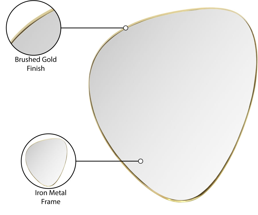 Finch Mirror in Gold from Meridian - Luna Furniture