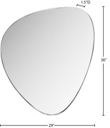 Finch Mirror in Silver from Meridian - Luna Furniture