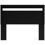 Finch Queen Panel Headboard with Dresser and 2 Nightstands in Black - PKG017934