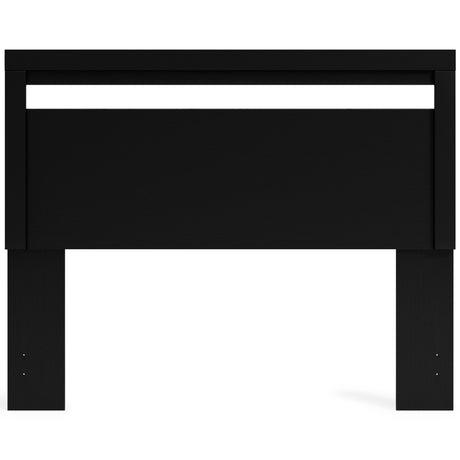 Finch Queen Panel Headboard with Dresser and Chest in Black - PKG017931