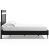 Finch Queen Panel Platform Bed with Dresser and Chest in Black/Brown - PKG017942