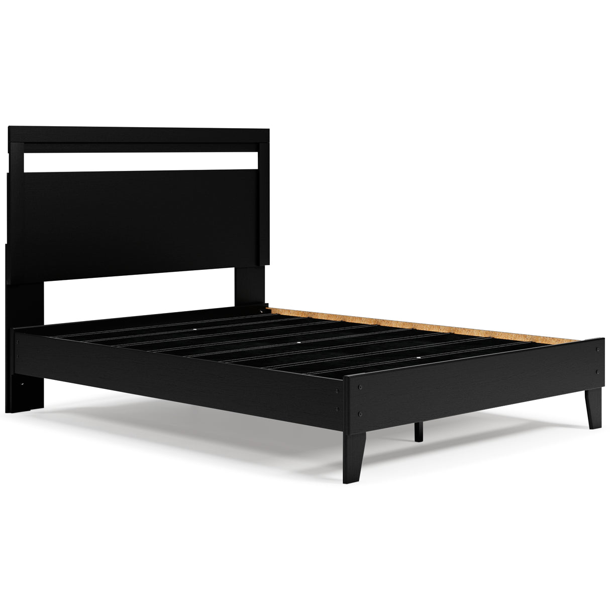 Finch Queen Panel Platform Bed with Dresser and Chest in Black/Brown - PKG017942