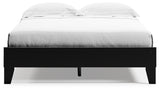 Finch Queen Platform Bed with Dresser, Chest and 2 Nightstands in Black - PKG017922