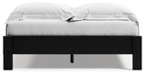 Finch Queen Platform Bed with Dresser, Chest and 2 Nightstands in Black - PKG017922