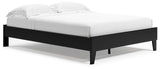 Finch Queen Platform Bed with Dresser, Chest and Nightstand in Black - PKG017921