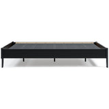 Finch Queen Platform Bed with Mattress in Black - PKG018309