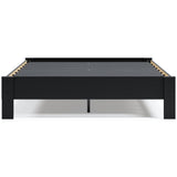 Finch Queen Platform Bed with Mattress in Black - PKG018309