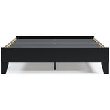 Finch Queen Platform Bed with Mattress in Black - PKG018309