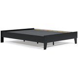 Finch Queen Platform Bed with Mattress in Black - PKG018312