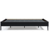 Finch Queen Platform Bed with Mattress in Black - PKG018314